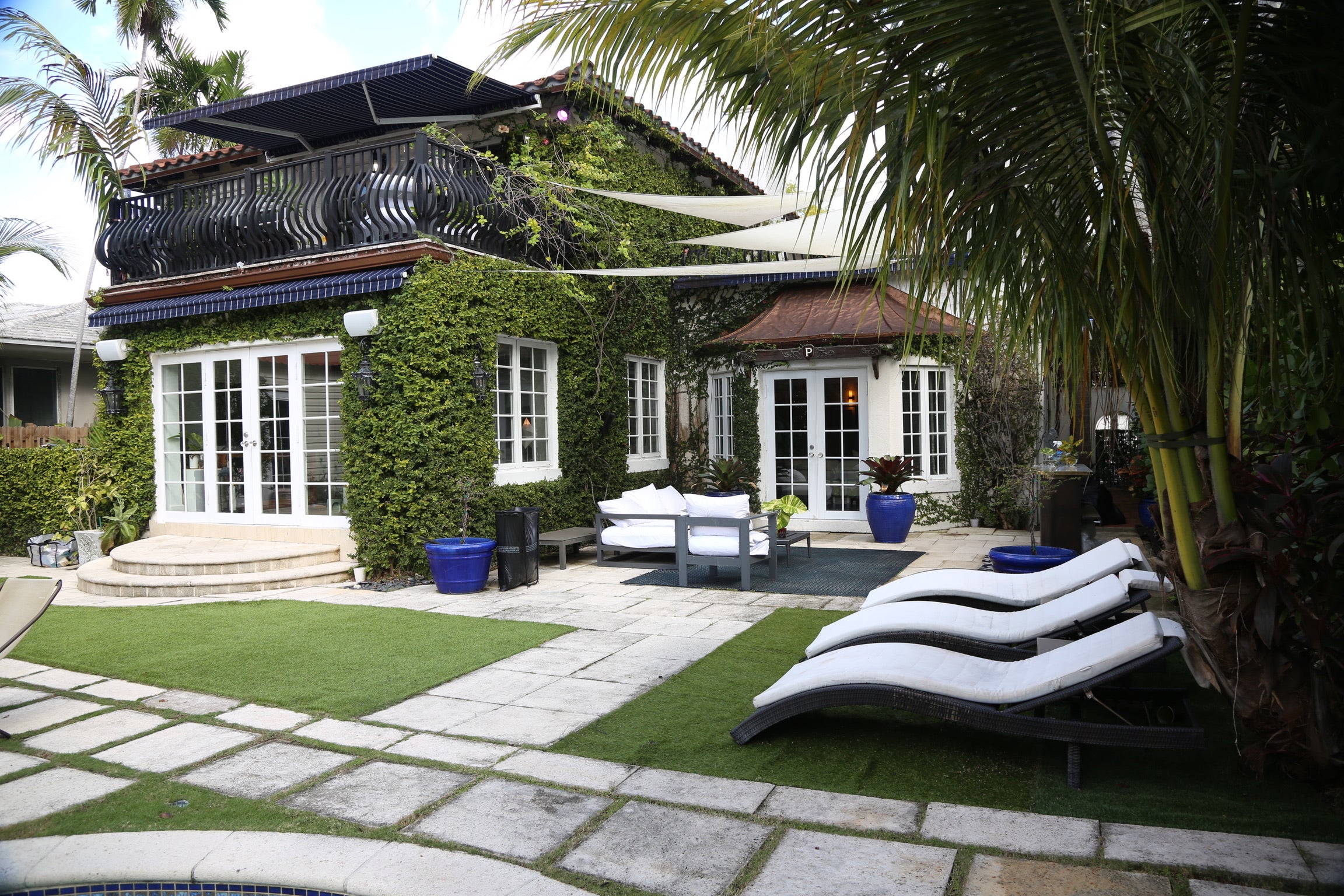 Tropical garden and terrace
