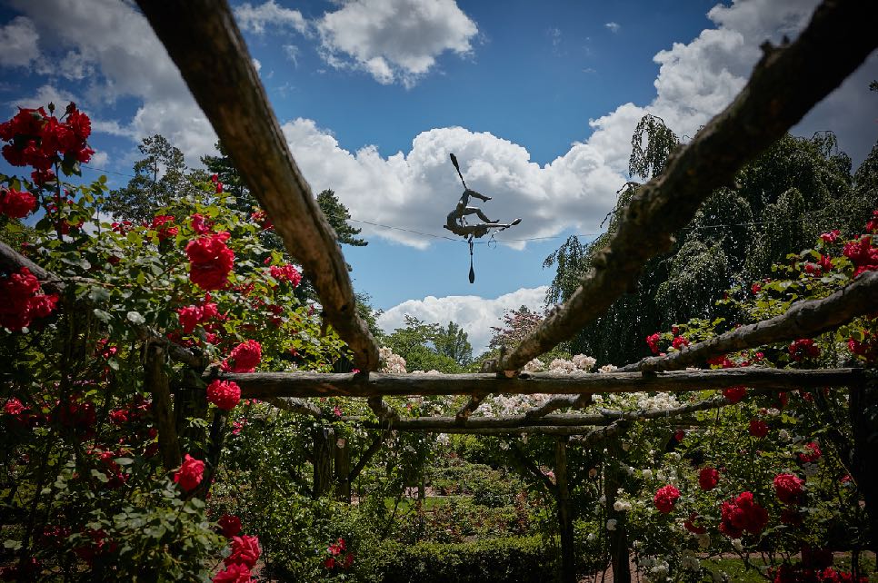Gymnast With Cudgels by Jerzy Kędziora at Old Westbury Gardens
