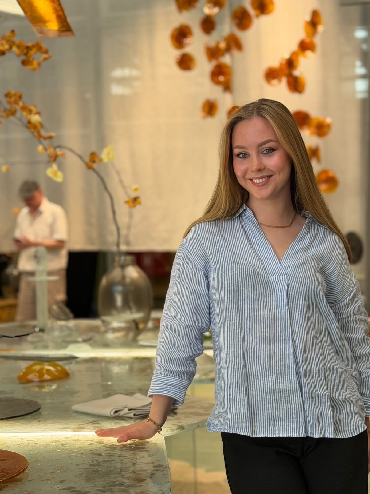 Maria Kostrzak with her sculptural glass objects